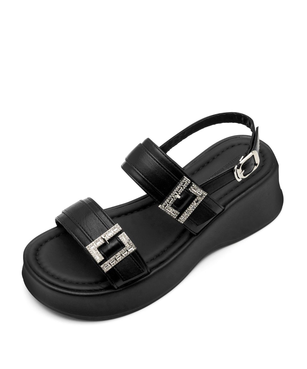 스퍼(SPUR) Dune Double Belted Sandal 스트랩 샌들 6.5cm -WS9051 (2color)