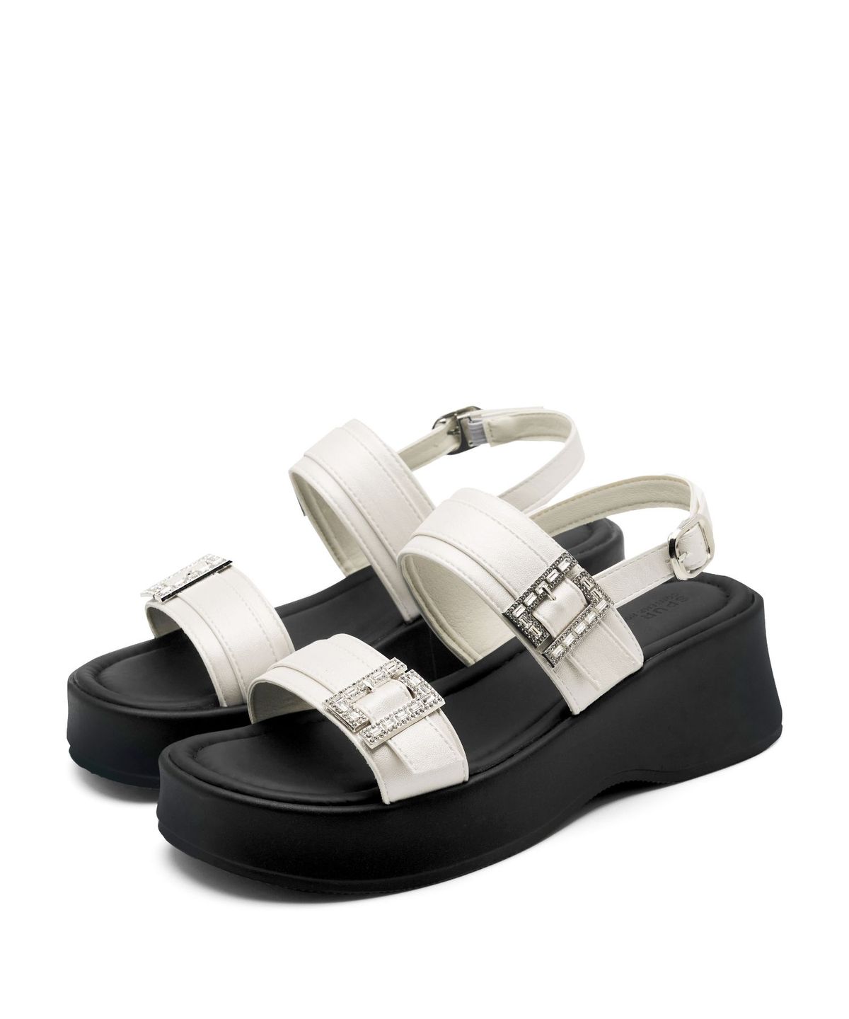 스퍼(SPUR) Dune Double Belted Sandal 스트랩 샌들 6.5cm -WS9051 (2color)