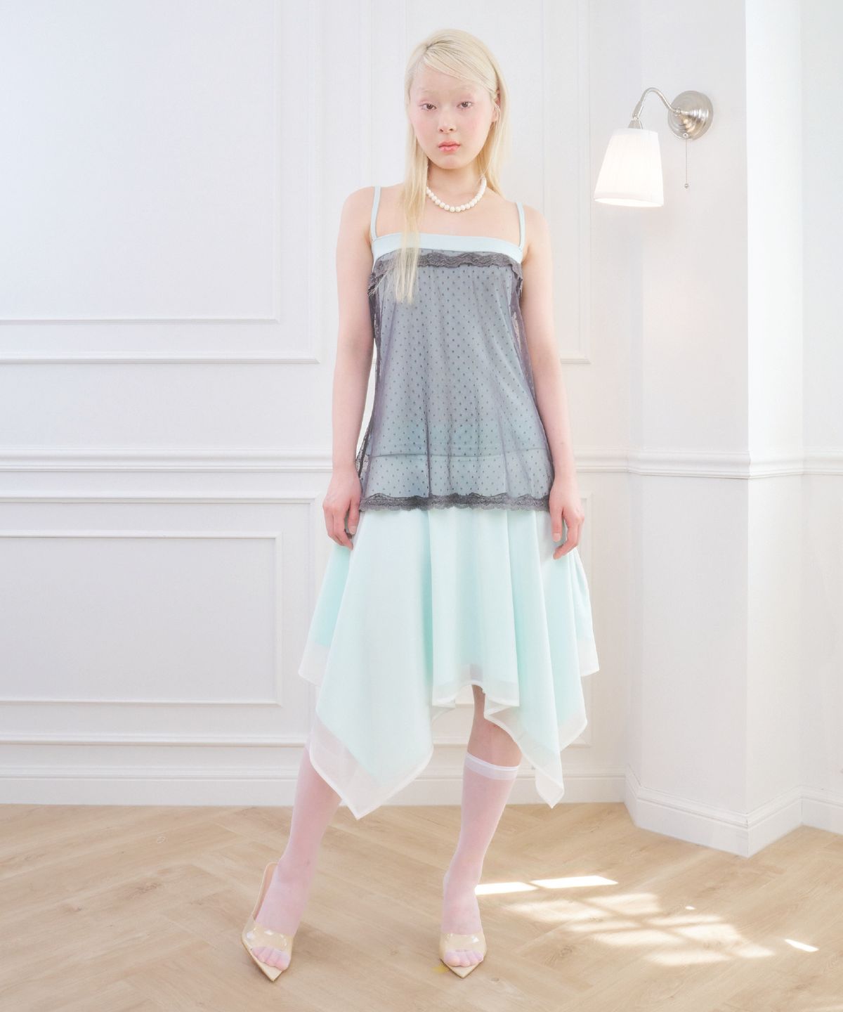 벨리아르(BELLIALEU) IRIS LOW RISE MIDI SKIRT MINT