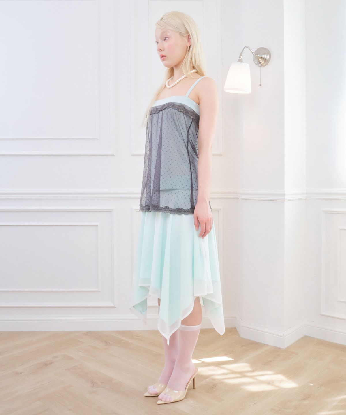벨리아르(BELLIALEU) IRIS LOW RISE MIDI SKIRT MINT