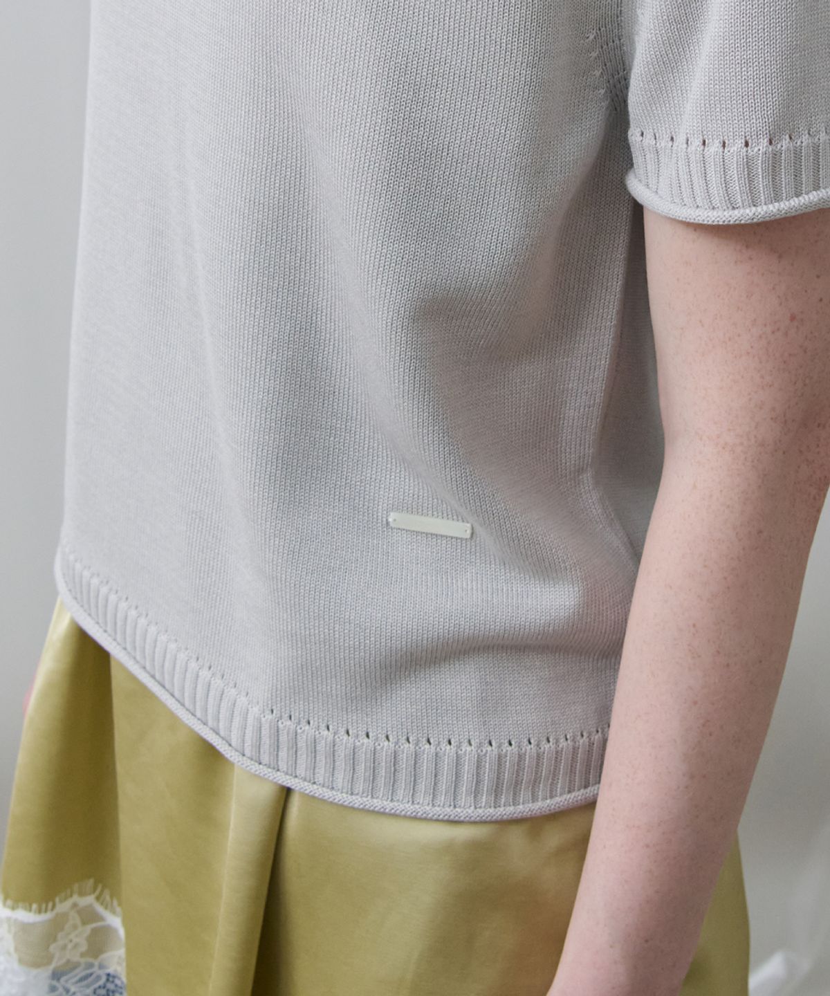 토아베(TOAVE) Silk Tencel Half Sleeve Knit (Cloudy)