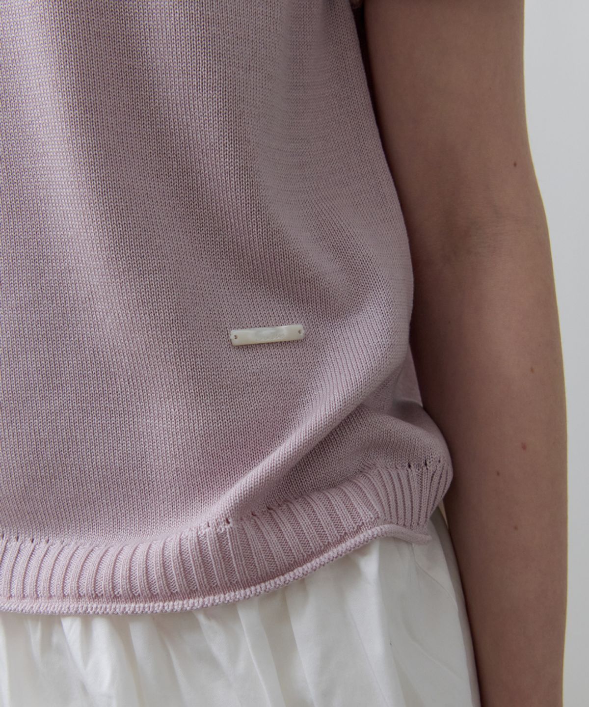 토아베(TOAVE) Silk Tencel Half Sleeve Knit (Pink)