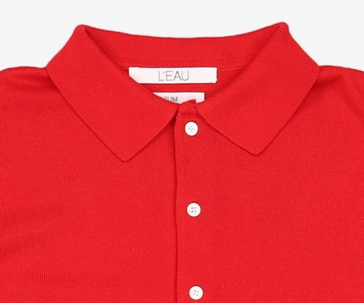 로우(L'EAU) Cotton collar knit_brown
