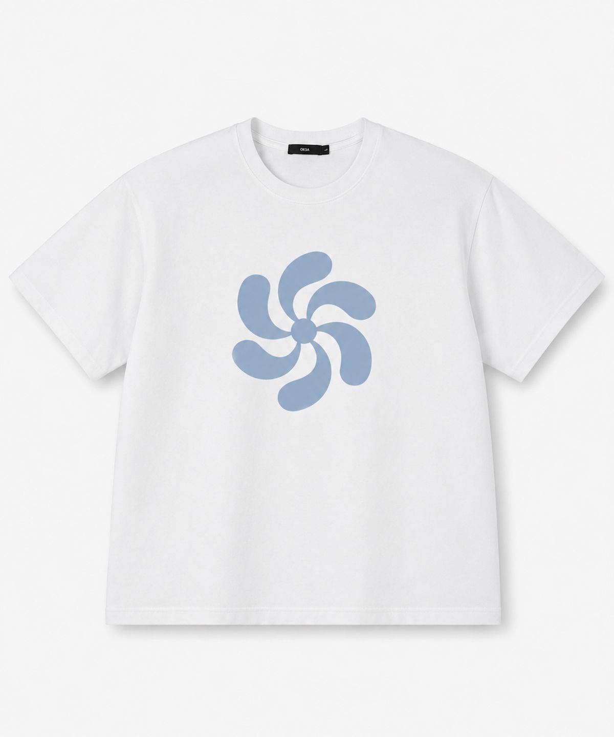 오우사(OWSA) 스월 그래픽 오버핏 반팔 티셔츠 7color