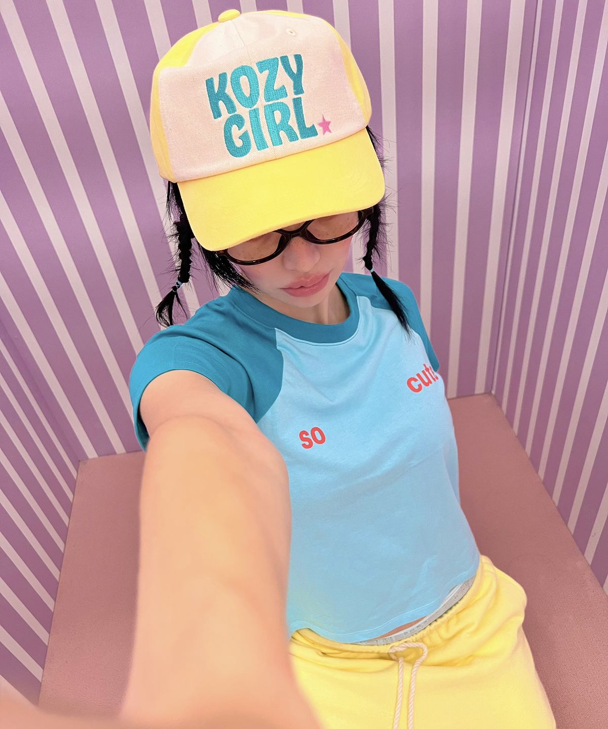 키코지(KIKOZY) 코지걸 캡 옐로우