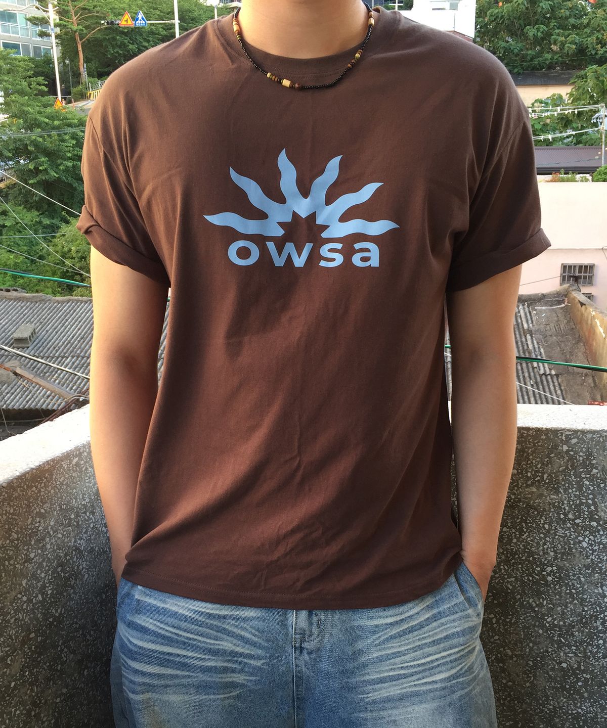 오우사(OWSA) 써머 로고 오버핏 반팔 티셔츠 6color