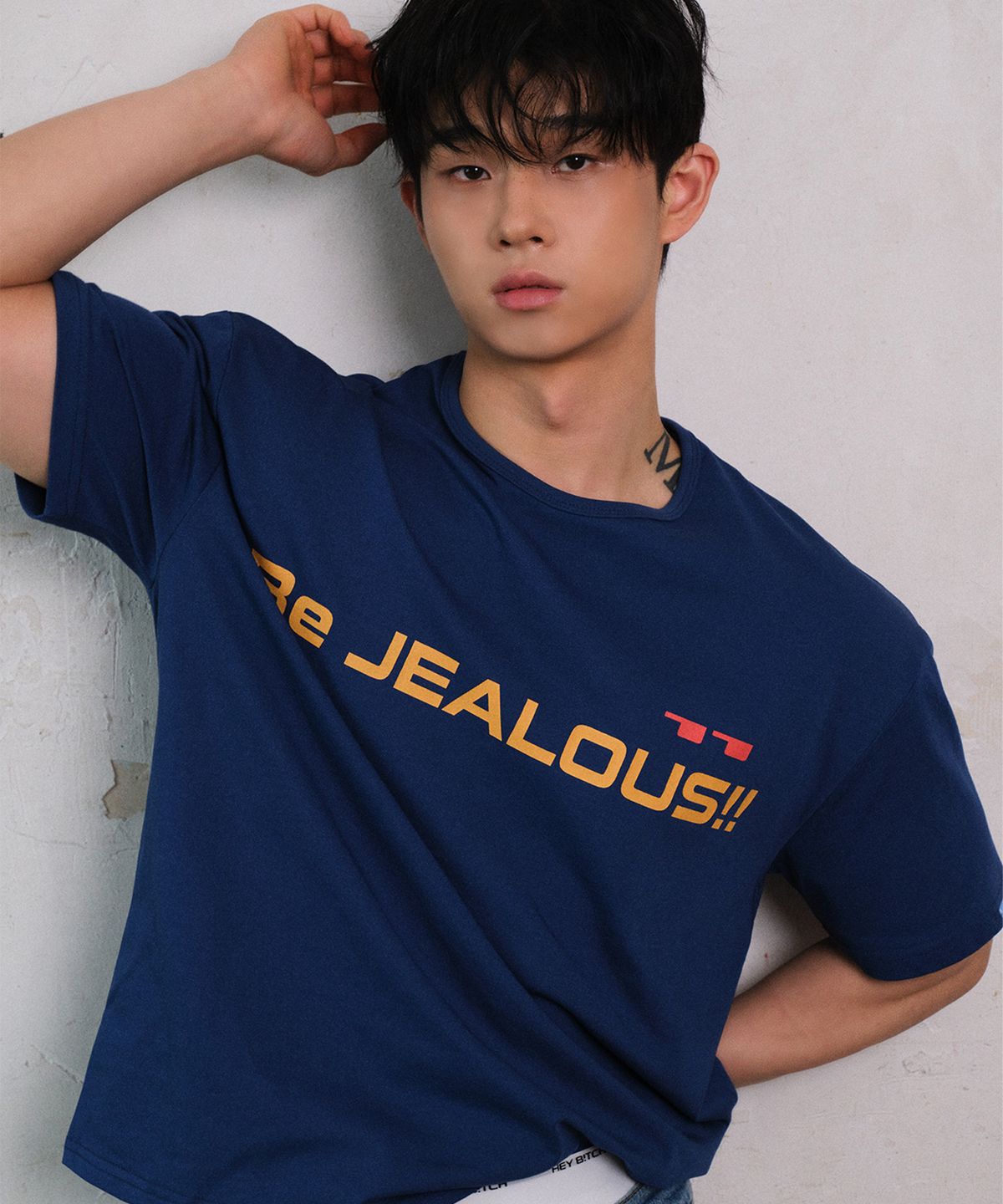 레코딩하우스(RECORDINGHOUSE) BE JEALOUS!! HALF SLEEVE [INK BLUE]