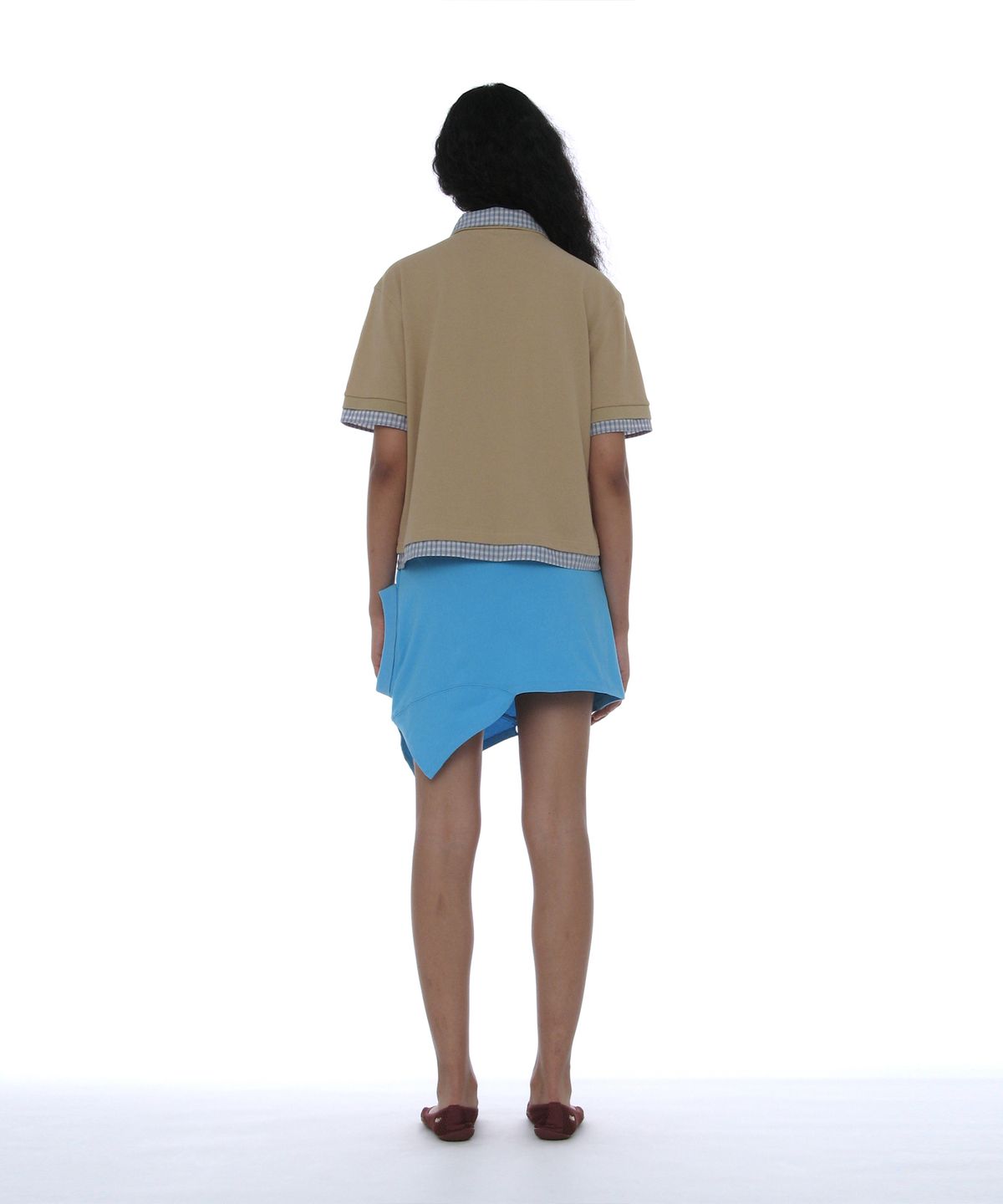 파르티멘토 우먼(PARTIMENTO WOMEN) 더블 레이어드 폴로 티_베이지
