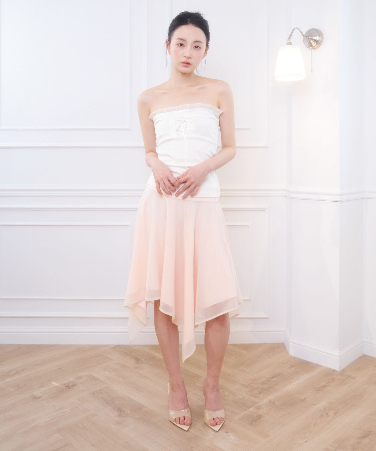 벨리아르(BELLIALEU) LACE CORSET TOP IVORY