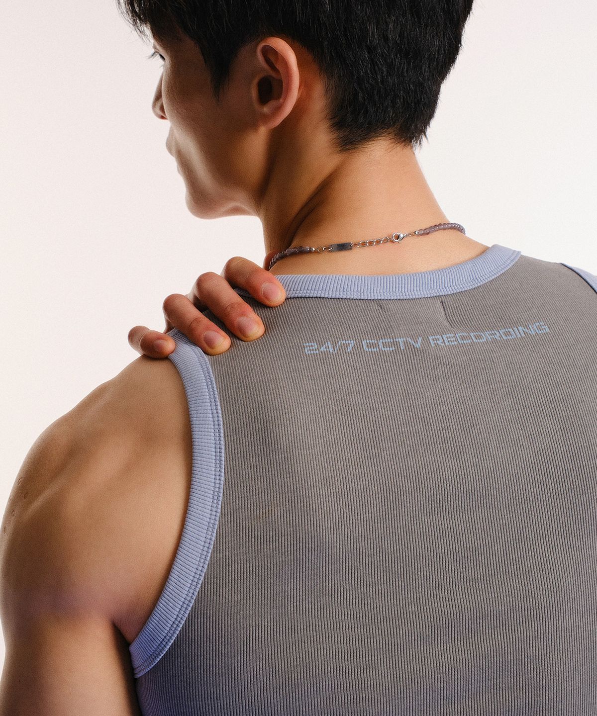 레코딩하우스(RECORDINGHOUSE) REC BUTTON SLEEVELESS [GREY]