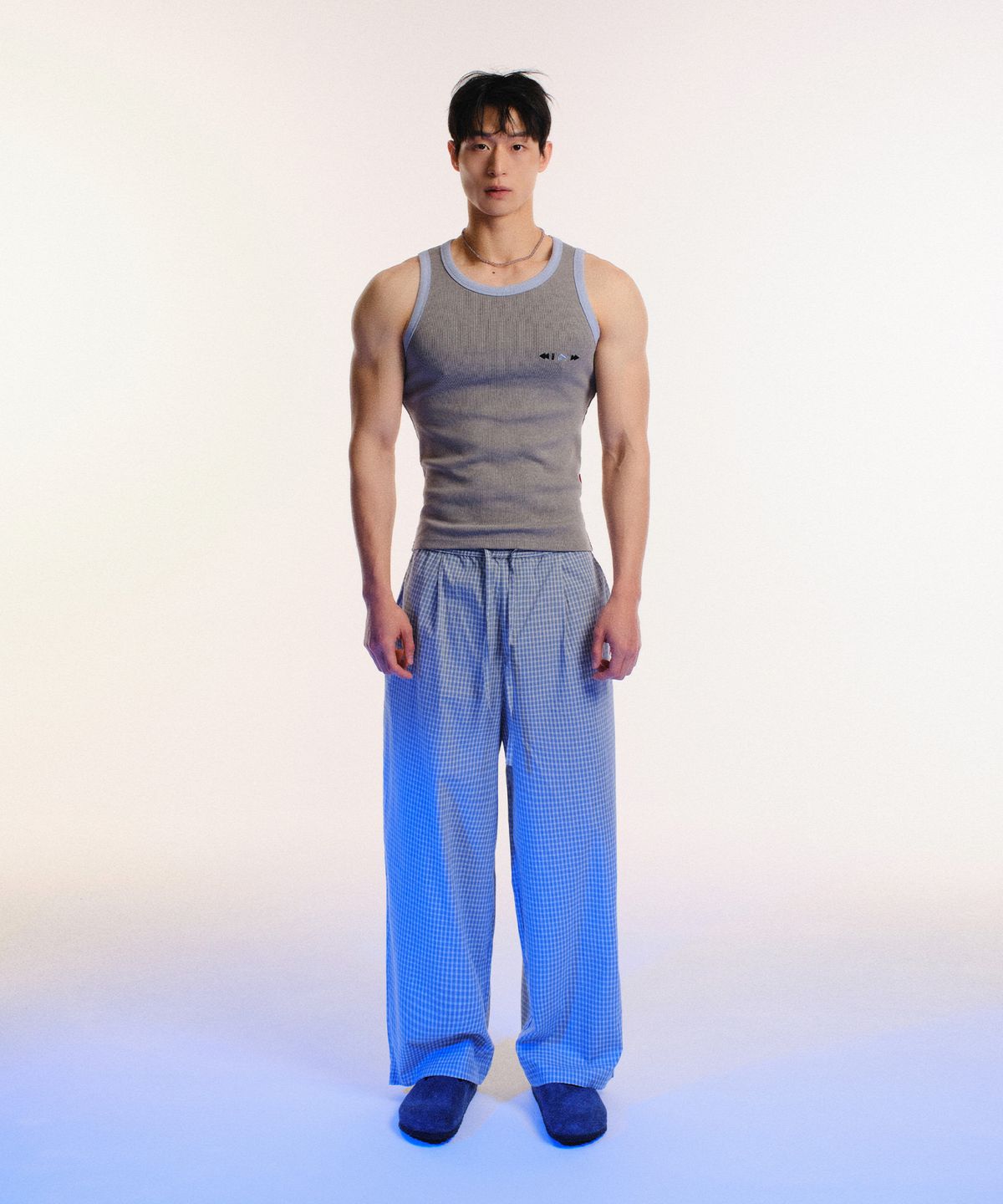 레코딩하우스(RECORDINGHOUSE) REC BUTTON SLEEVELESS [GREY]
