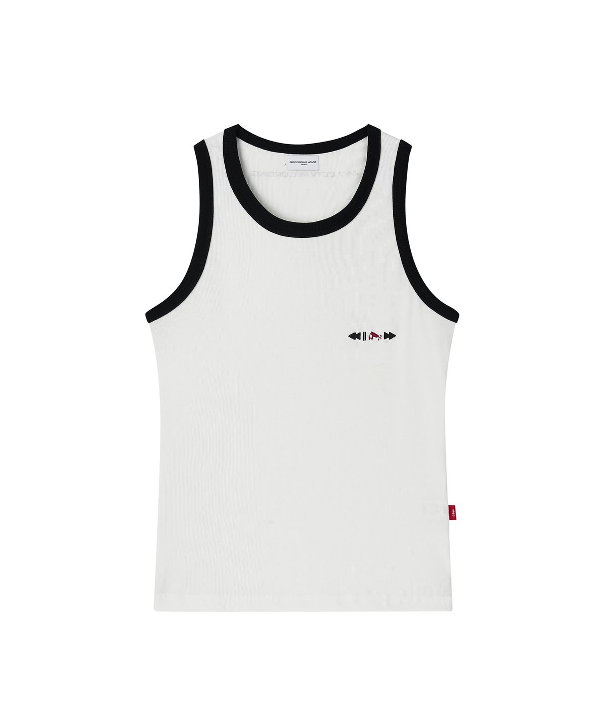 레코딩하우스(RECORDINGHOUSE) REC BUTTON SLEEVELESS [WHITE]