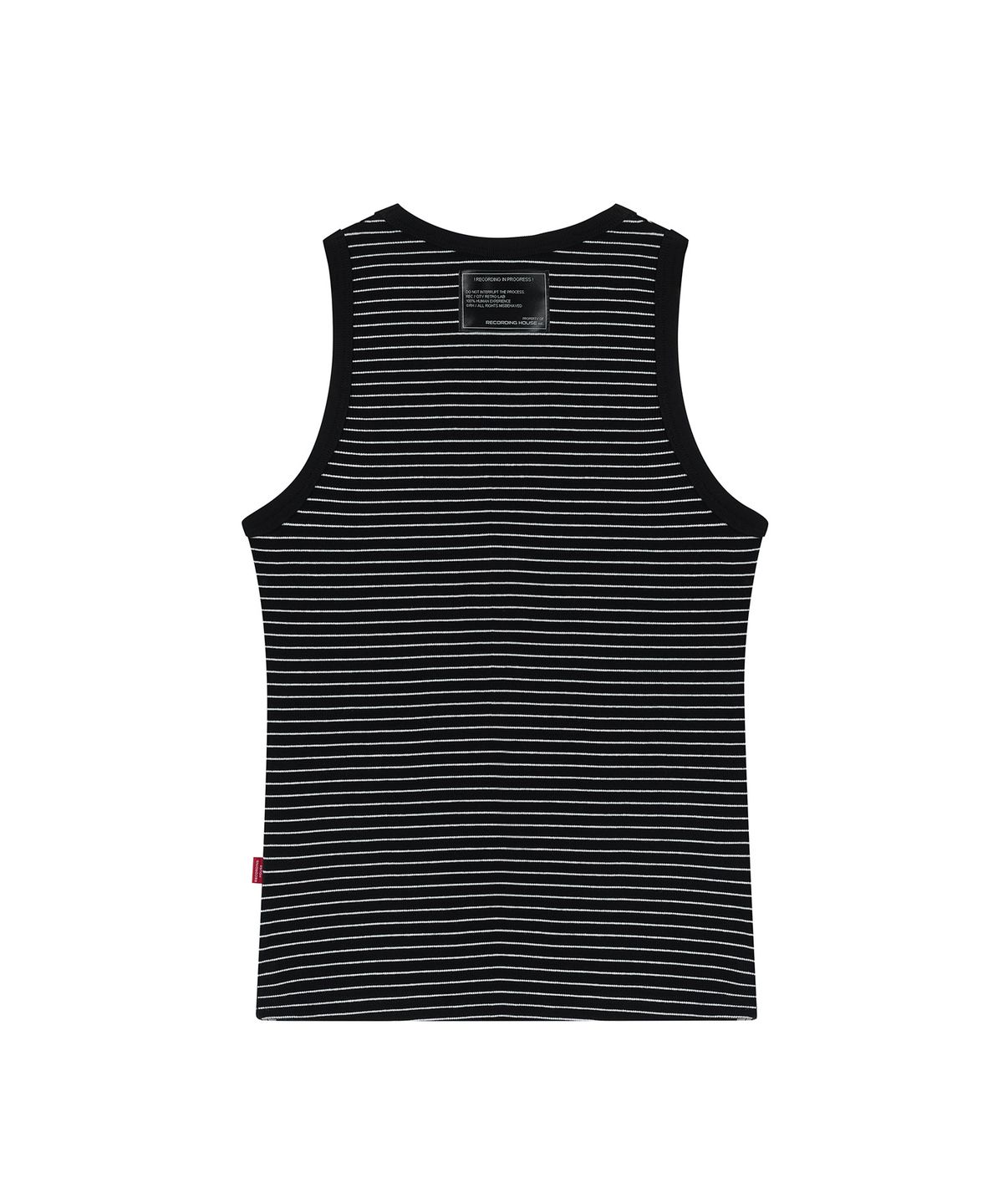 레코딩하우스(RECORDINGHOUSE) REC METAL STRIPE SLEEVELESS [BLACK]