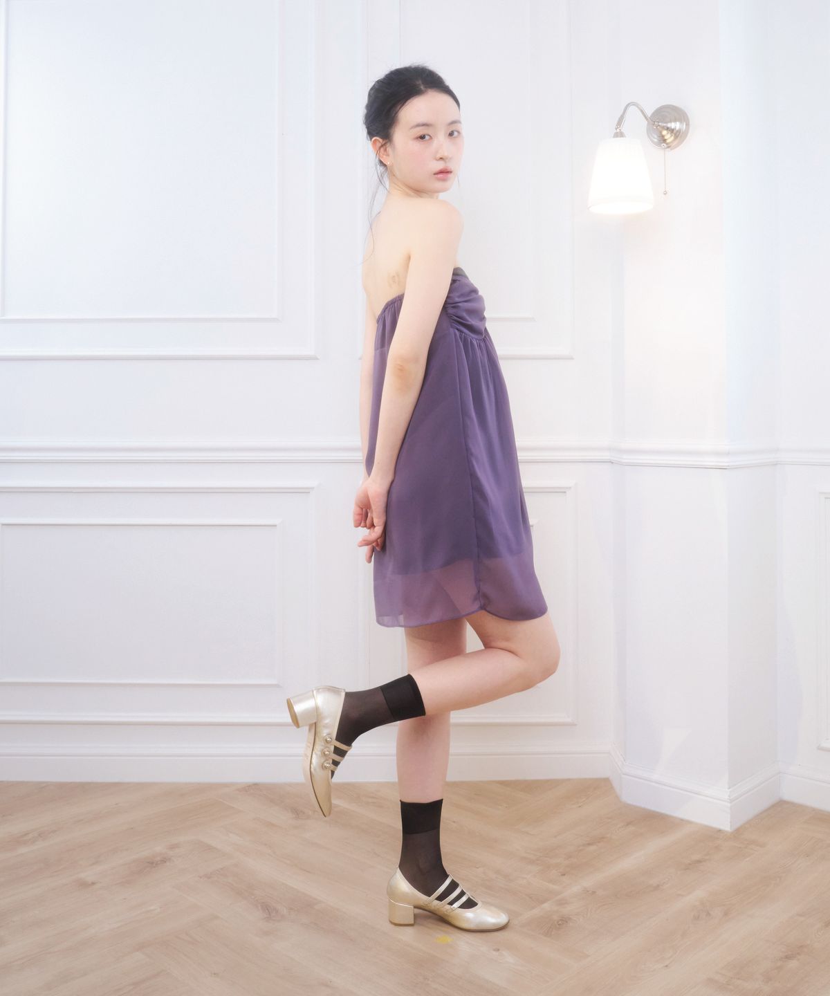 벨리아르(BELLIALEU) LOLA MINI DRESS PURPLE