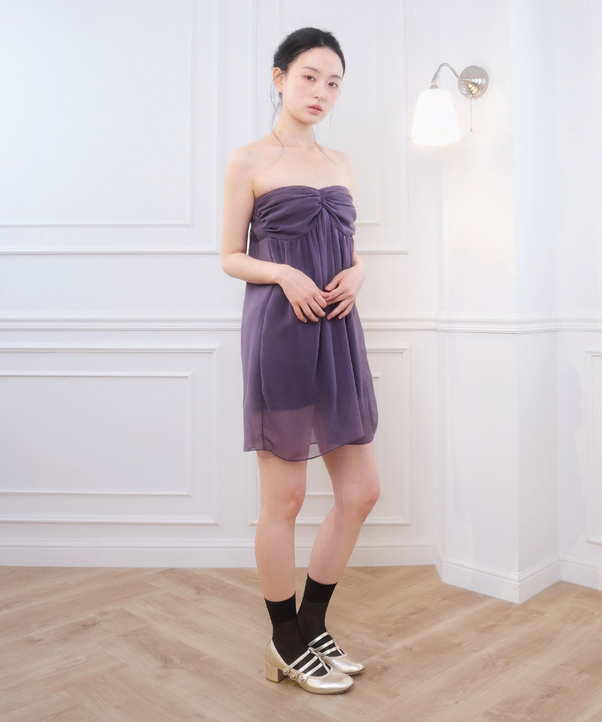 벨리아르(BELLIALEU) LOLA MINI DRESS PURPLE