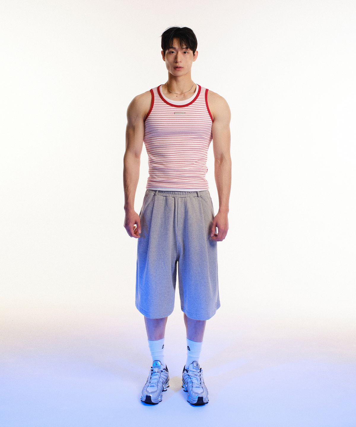레코딩하우스(RECORDINGHOUSE) REC METAL STRIPE SLEEVELESS [RED]