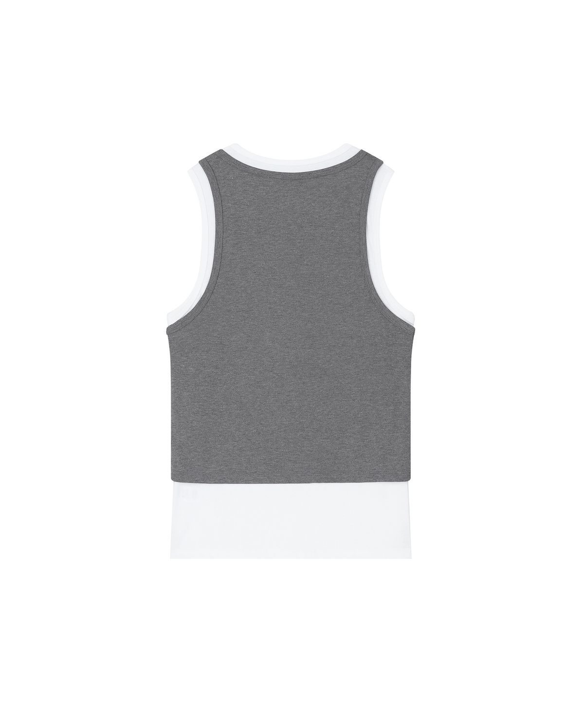 레코딩하우스(RECORDINGHOUSE) REC LAYERED SLEEVELESS [HEATHER GREY]