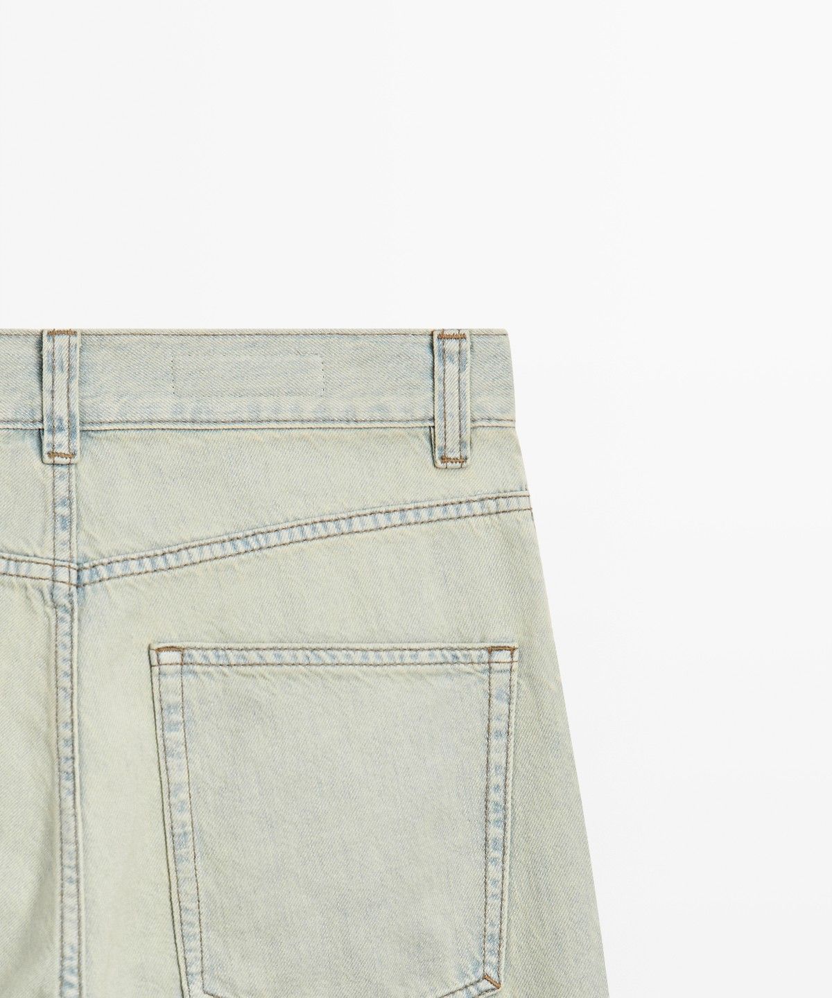 마시모두띠(MASSIMO DUTTI) 와이드 레그 크롭 미드라이즈 진