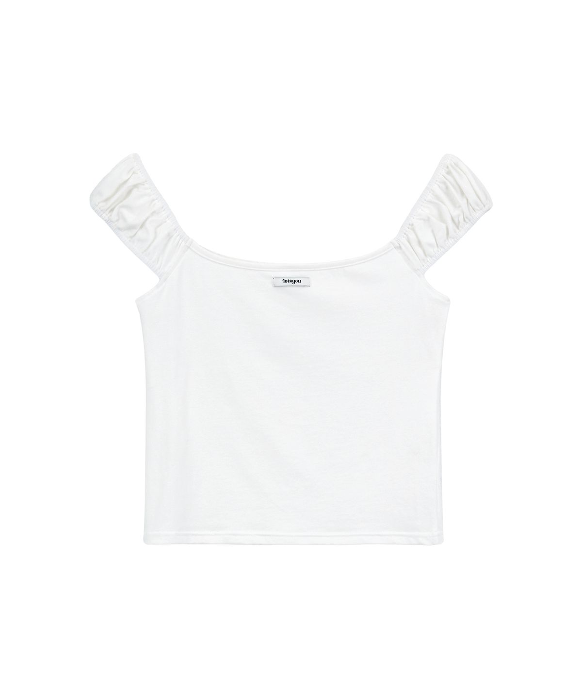 라츠유(LOTSYOU) Ella Shrring T-shirt White