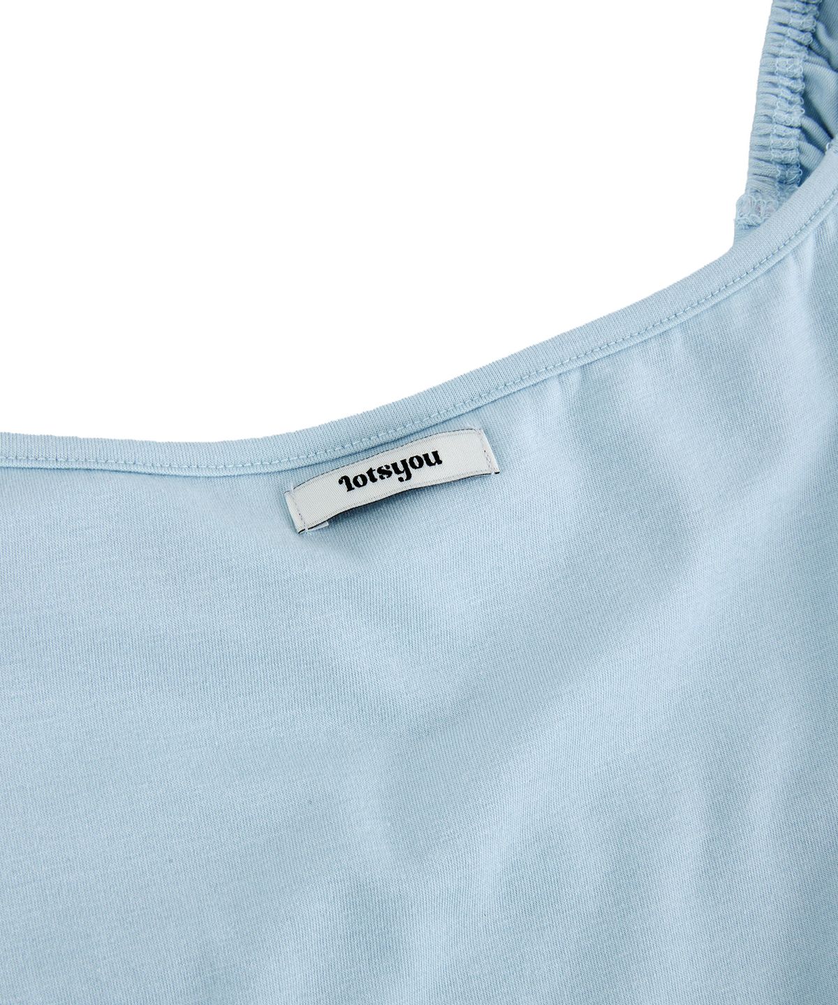 라츠유(LOTSYOU) Ella Shrring T-shirt Sky Blue