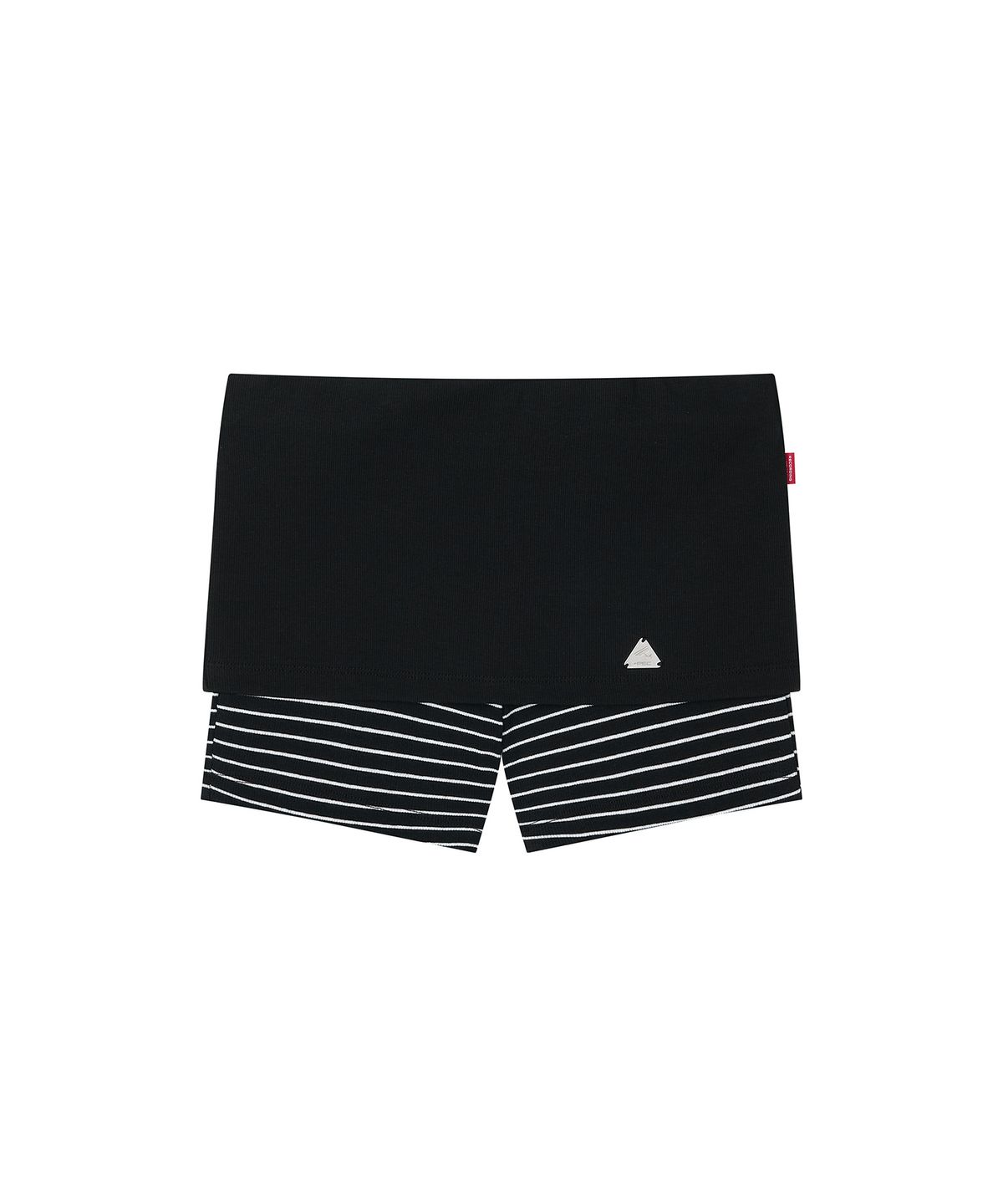 레코딩하우스(RECORDINGHOUSE) W REC STRIPED MICRO SHORTS [BLACK]