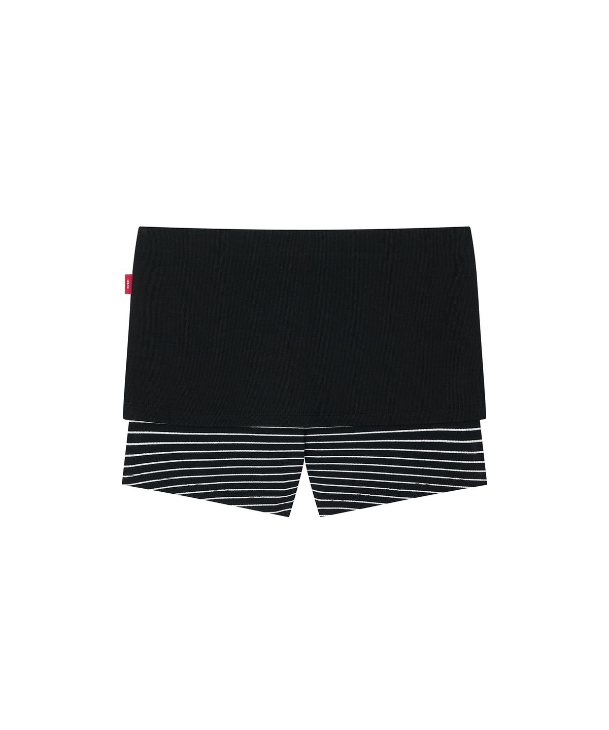 레코딩하우스(RECORDINGHOUSE) W REC STRIPED MICRO SHORTS [BLACK]