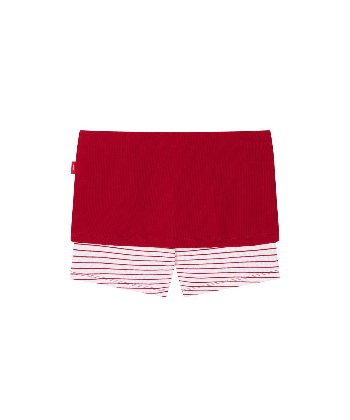 레코딩하우스(RECORDINGHOUSE) W REC STRIPED MICRO SHORTS [RED]