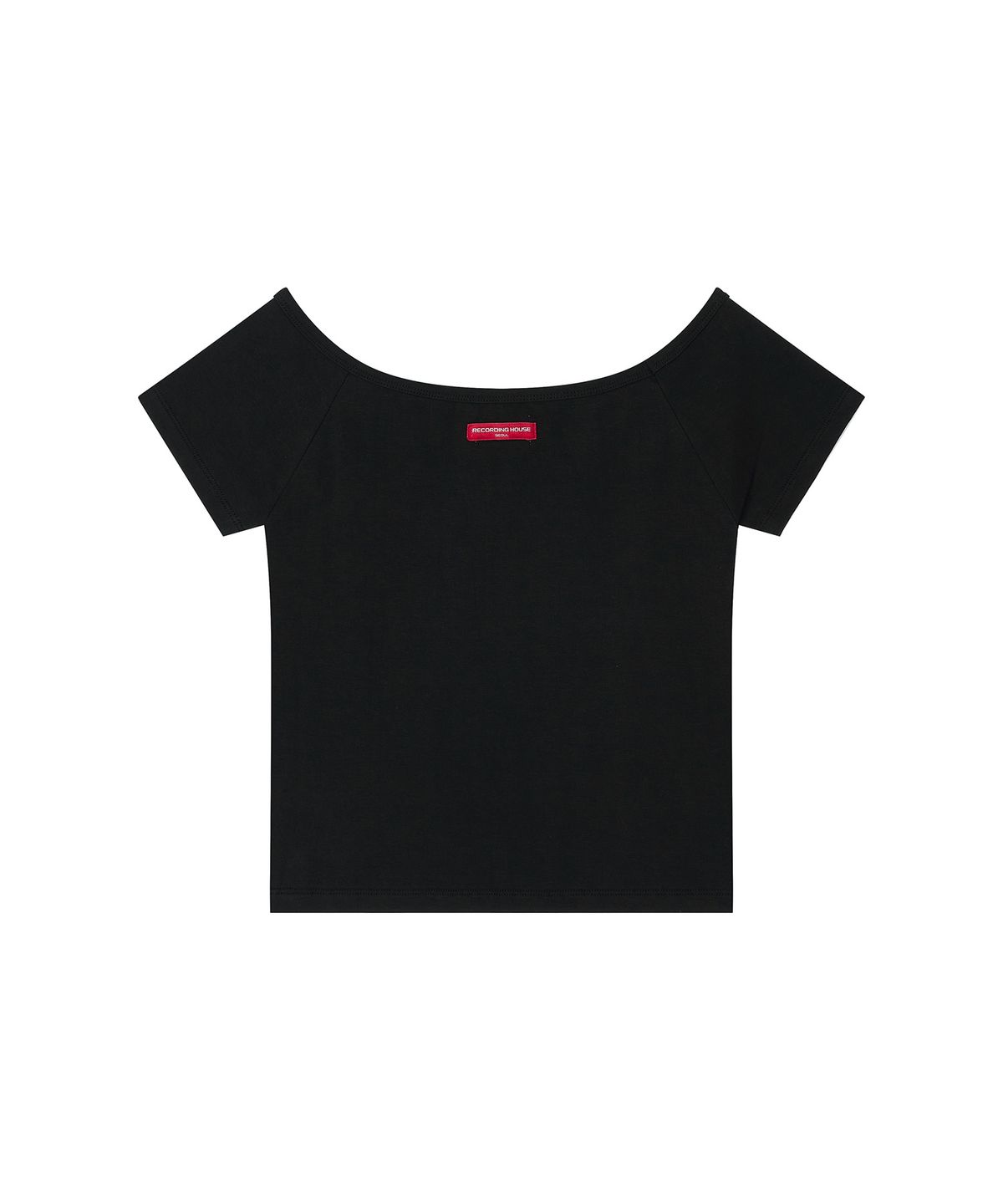 레코딩하우스(RECORDINGHOUSE) W BE JEALOUS OFF SHOULDER TEE [BLACK]