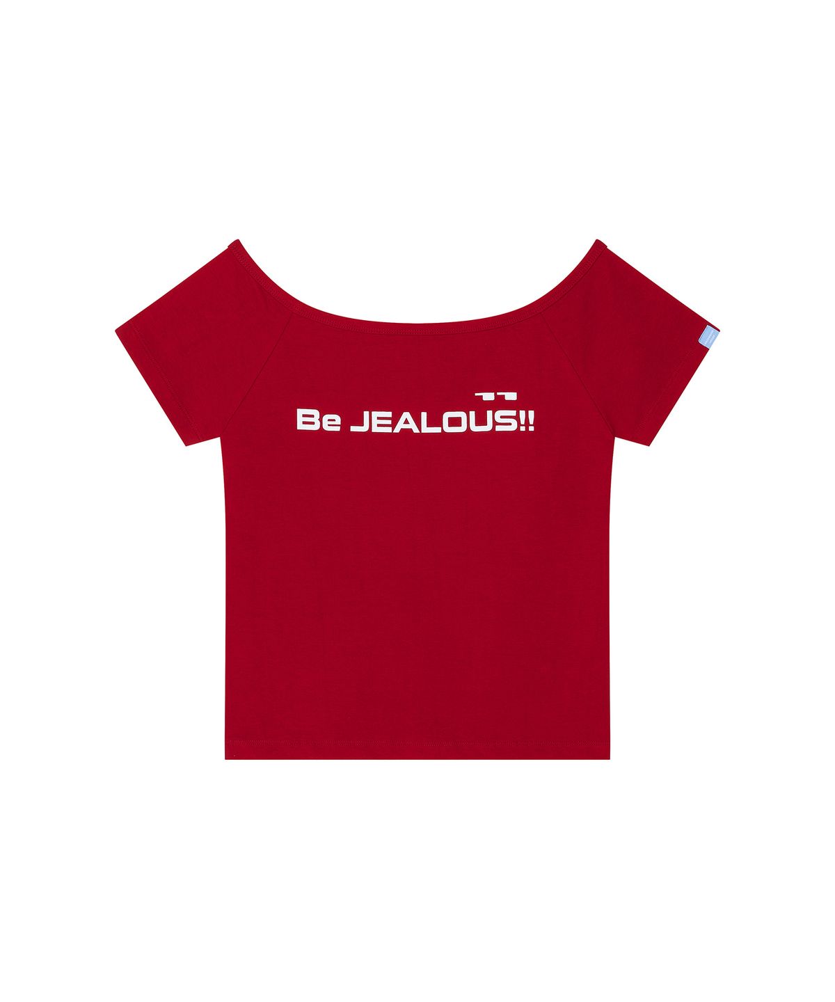 레코딩하우스(RECORDINGHOUSE) W BE JEALOUS OFF SHOULDER TEE [RED]