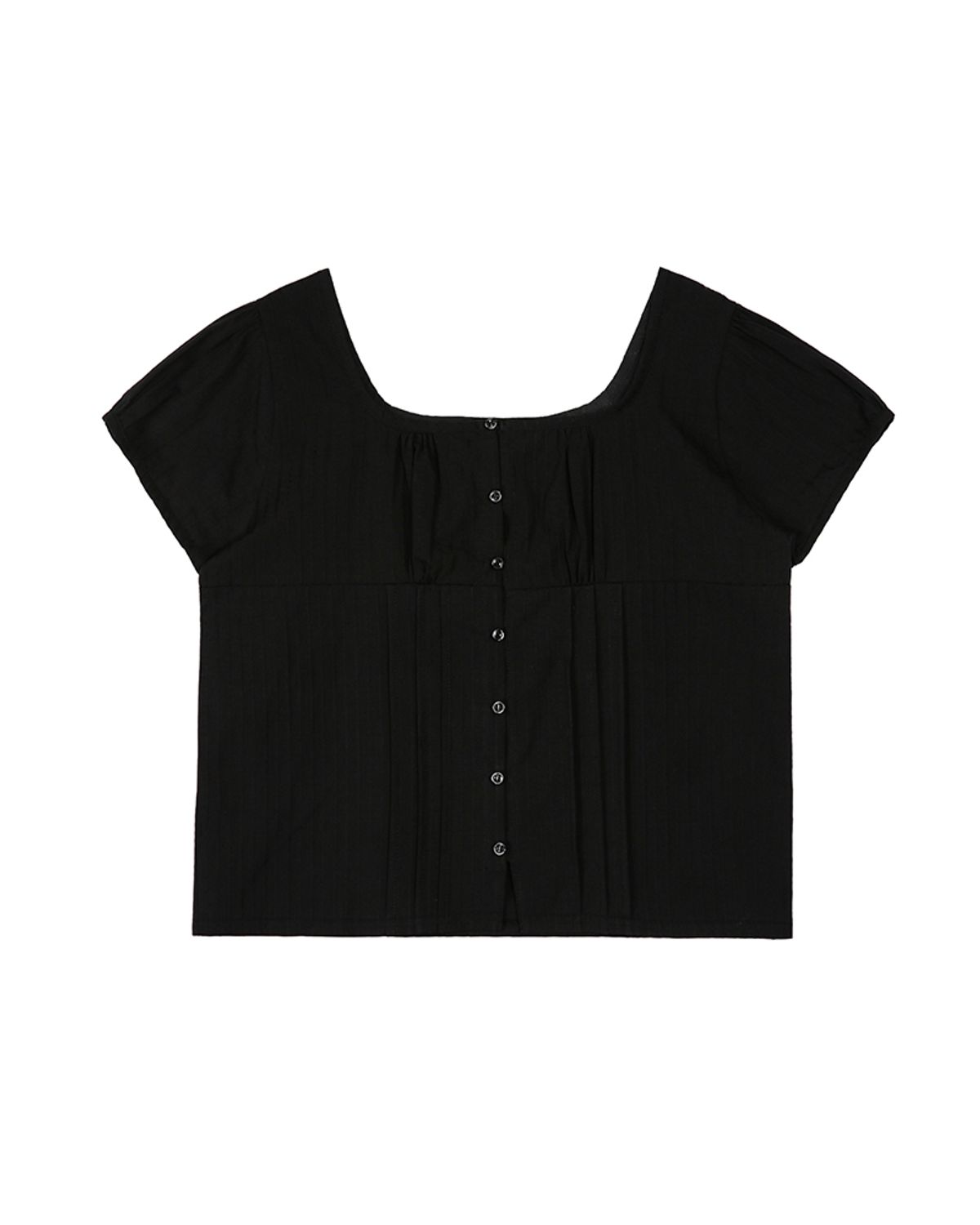 해비즘(HAVISM) SCARF SQUARE NECK BLOUSE(BLACK)