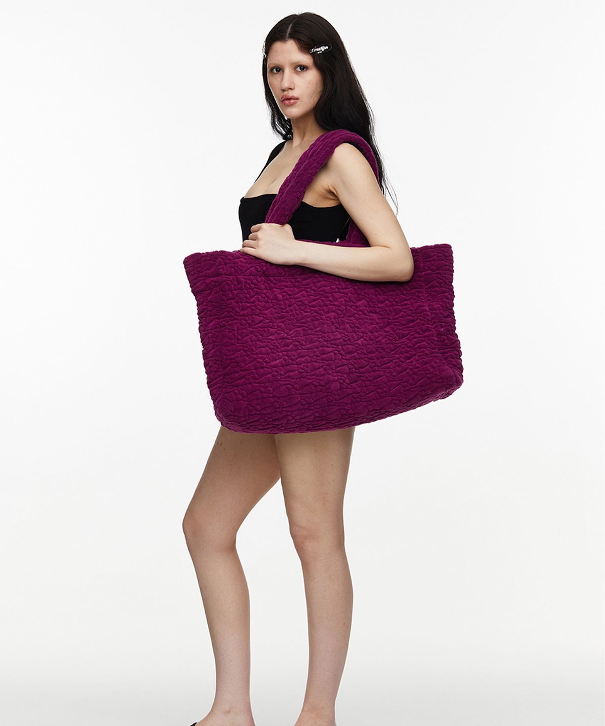 라츠유(LOTSYOU) LOTSYOU_Lots you_X miss sohn Puffy Terry Big-Bag PURPLE