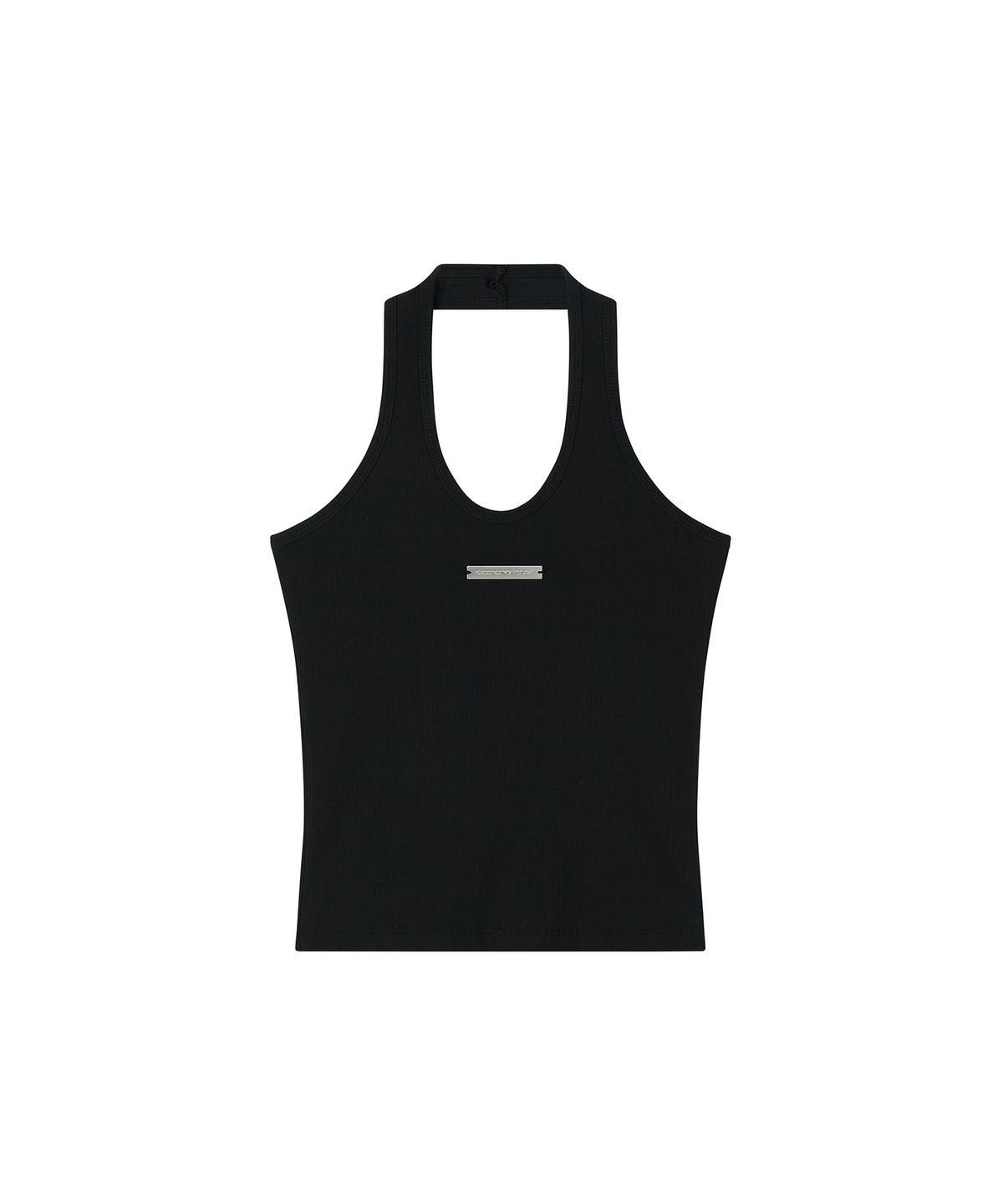 레코딩하우스(RECORDINGHOUSE) W REC HALTER NECK TANK TOP [BLACK]