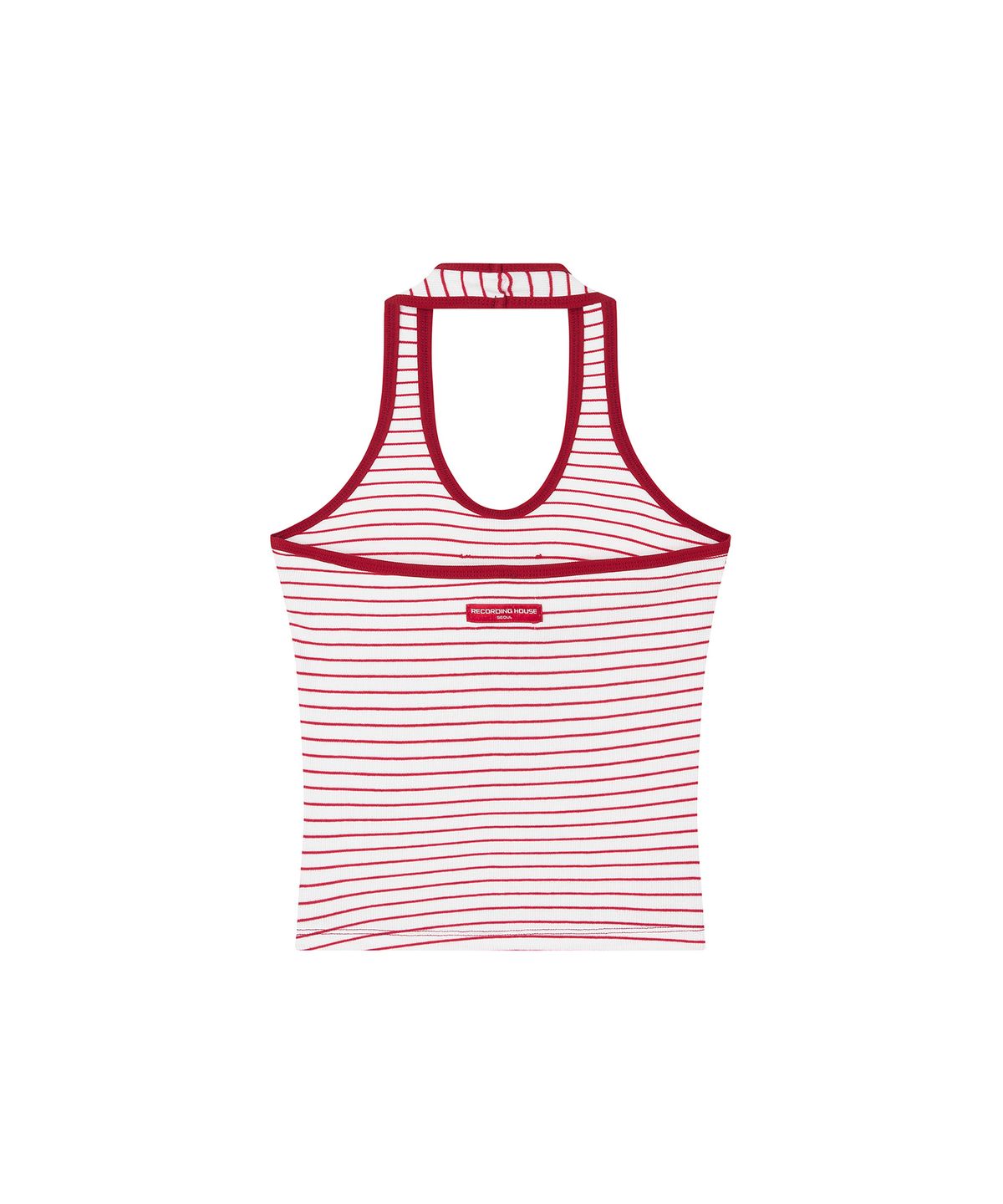 레코딩하우스(RECORDINGHOUSE) W REC HALTER NECK TANK TOP [RED]