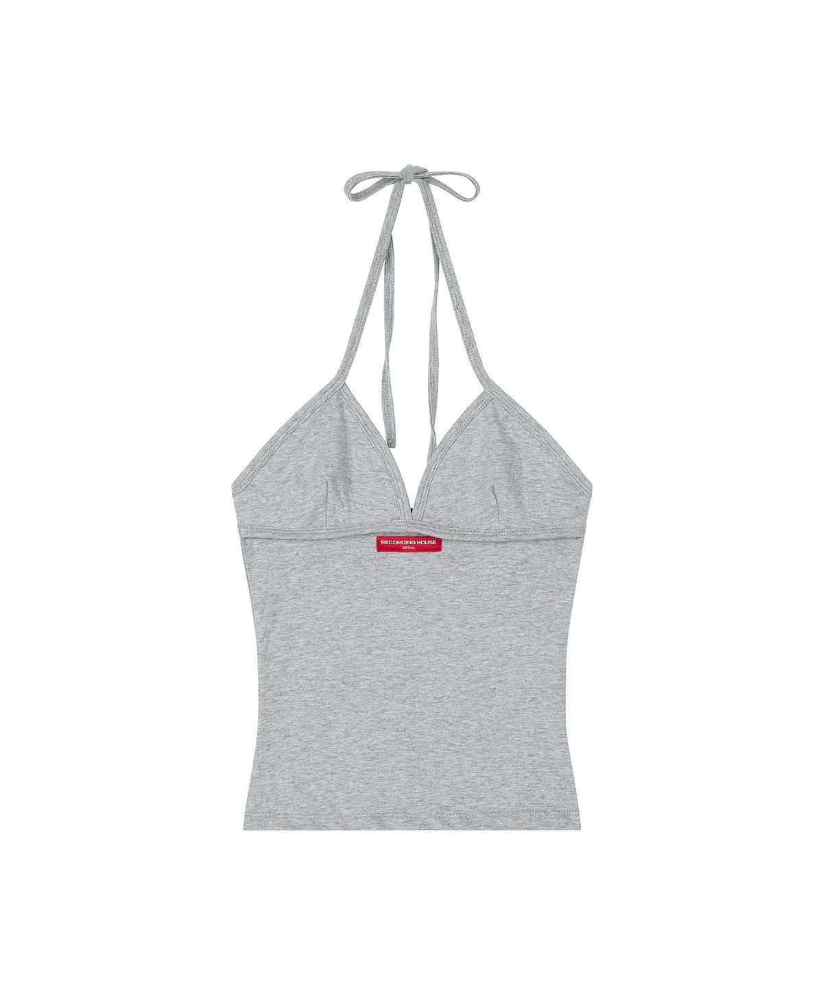 레코딩하우스(RECORDINGHOUSE) W REC SLEEK HALTER NECK [GREY]