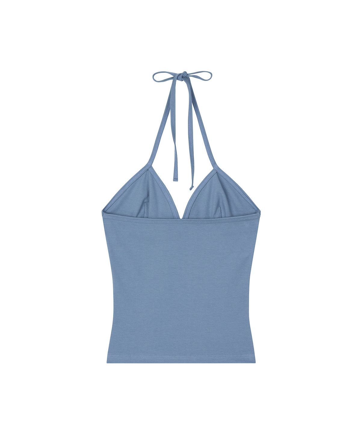 레코딩하우스(RECORDINGHOUSE) W REC SLEEK HALTER NECK [DUSTY BLUE]