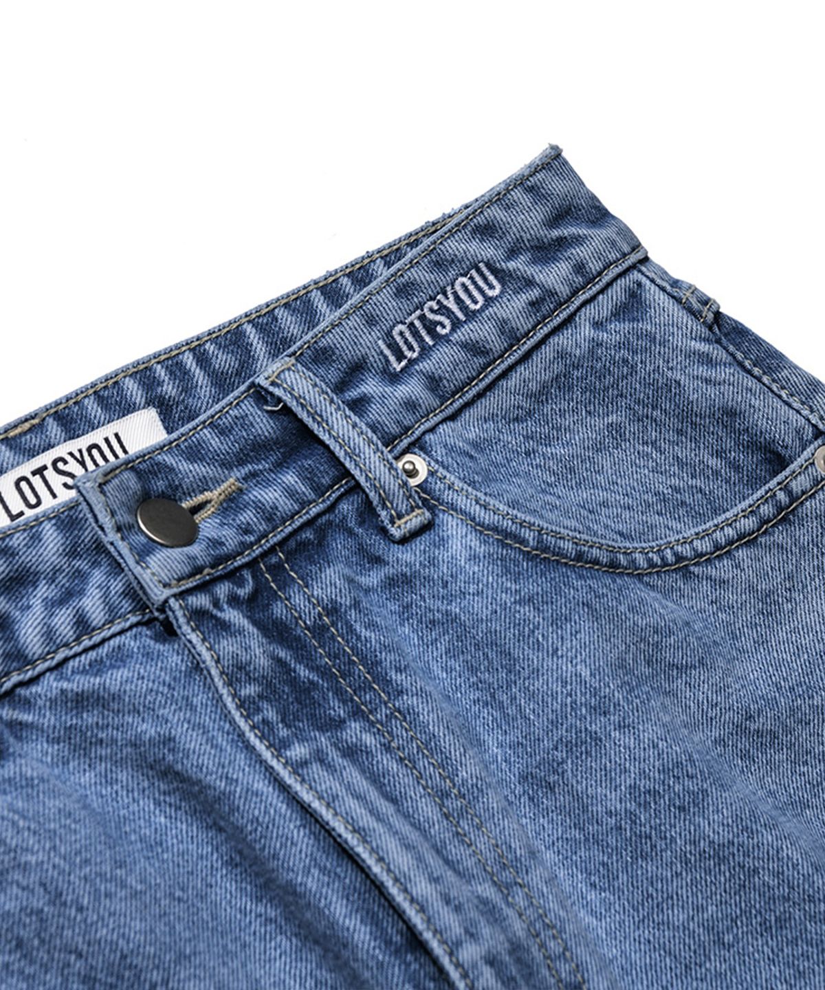 라츠유(LOTSYOU) clueless bootscut denim mid blue