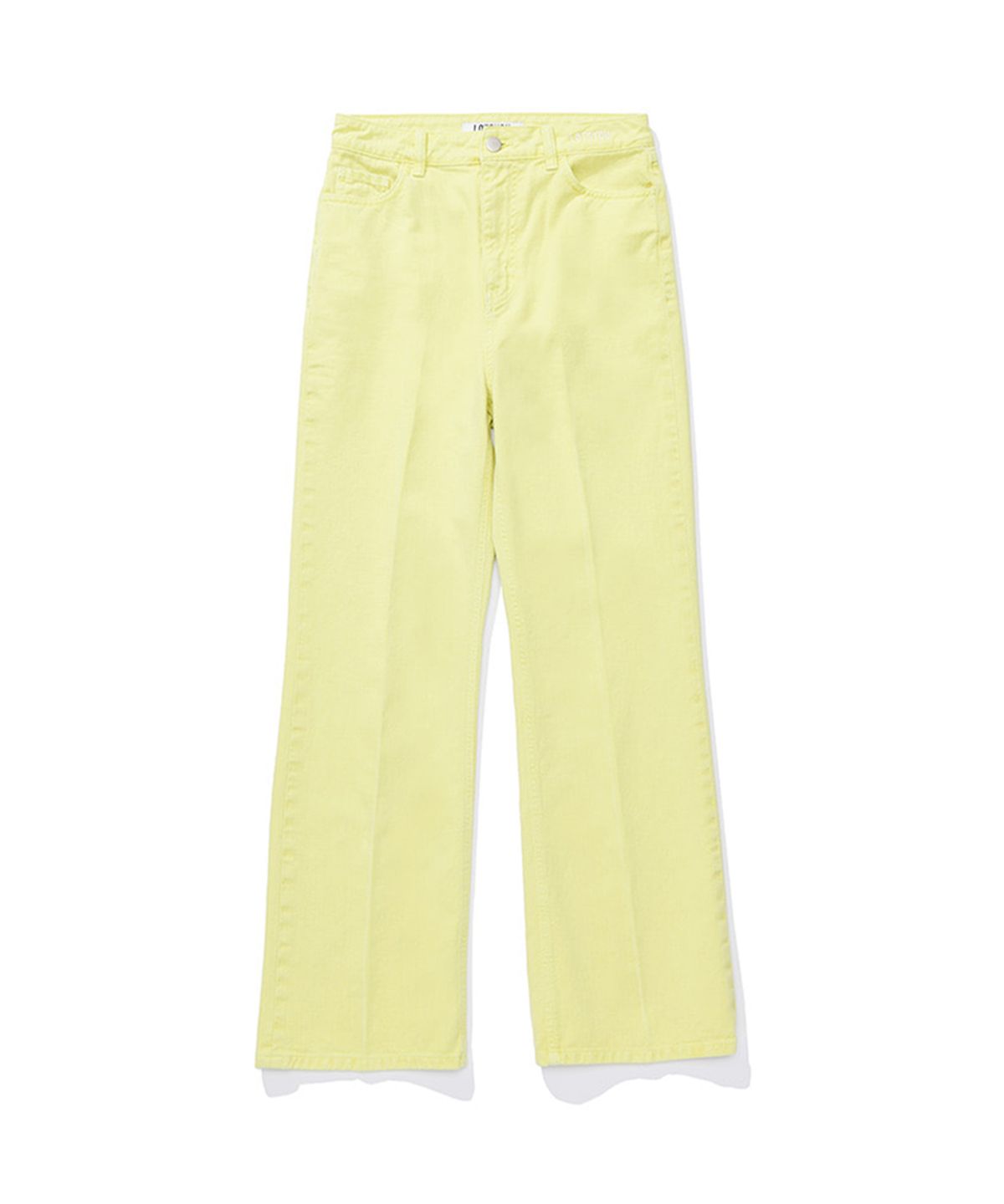 라츠유(LOTSYOU) Friends Boots Cut Light Yellow Pants