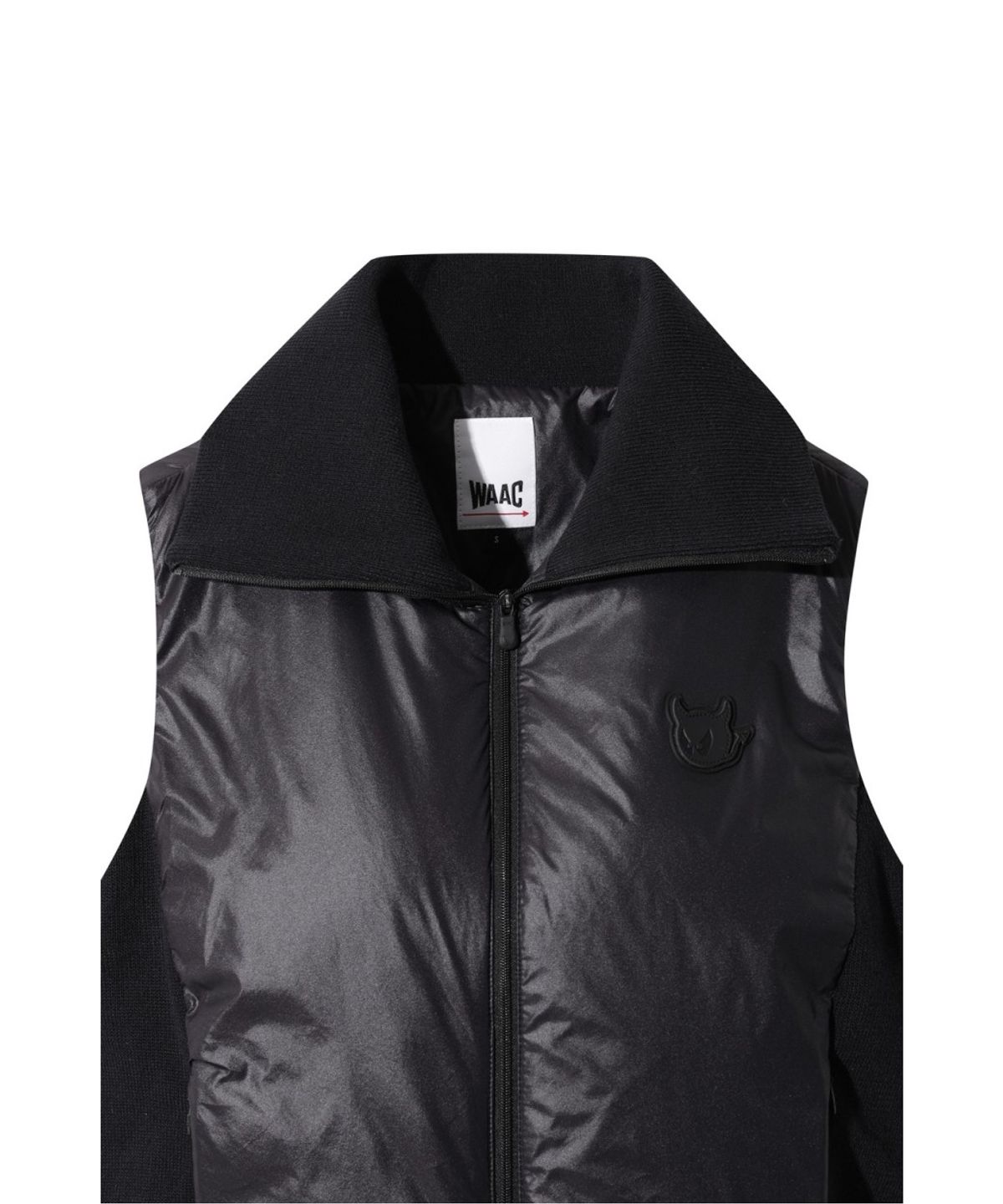 왁(WAAC) Women Knit hybid light padded vest WWVAW25720BKX