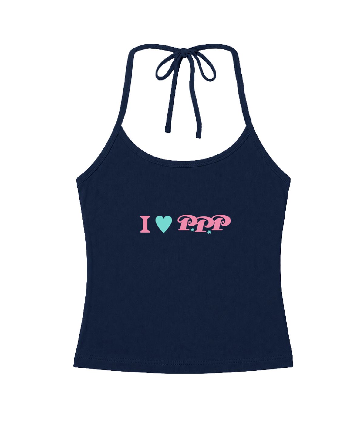 페이지시시(PAGESIISII) I LOVE PPP 프린팅 홀터넥 슬리브리스 [5color]