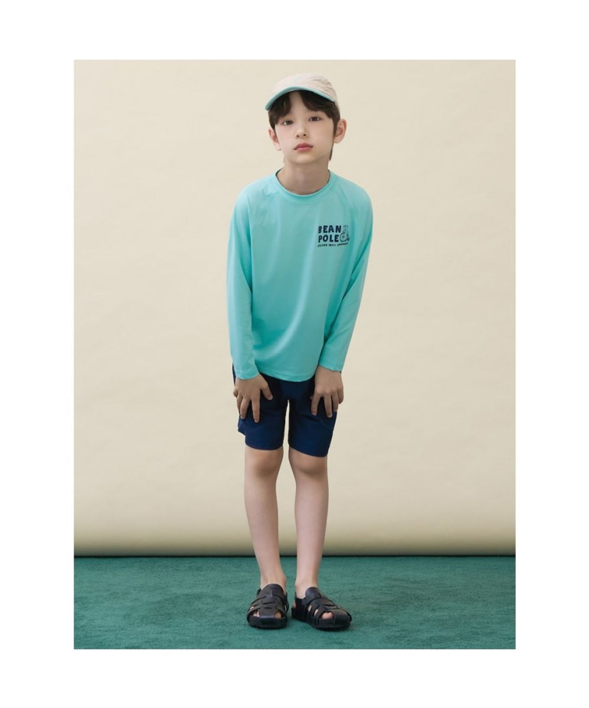 빈폴 키즈(BEANPOLE KIDS) 래시가드 겸용 워터스포츠 상하세트  라이트 그린 (BI6541U04L)