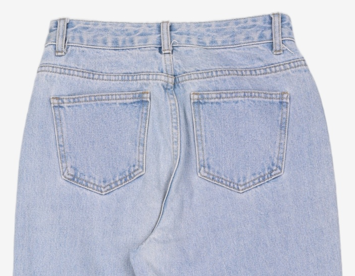 미쏘(MIXXO) 롤업 일자핏 데님 MIWTJC317J 24