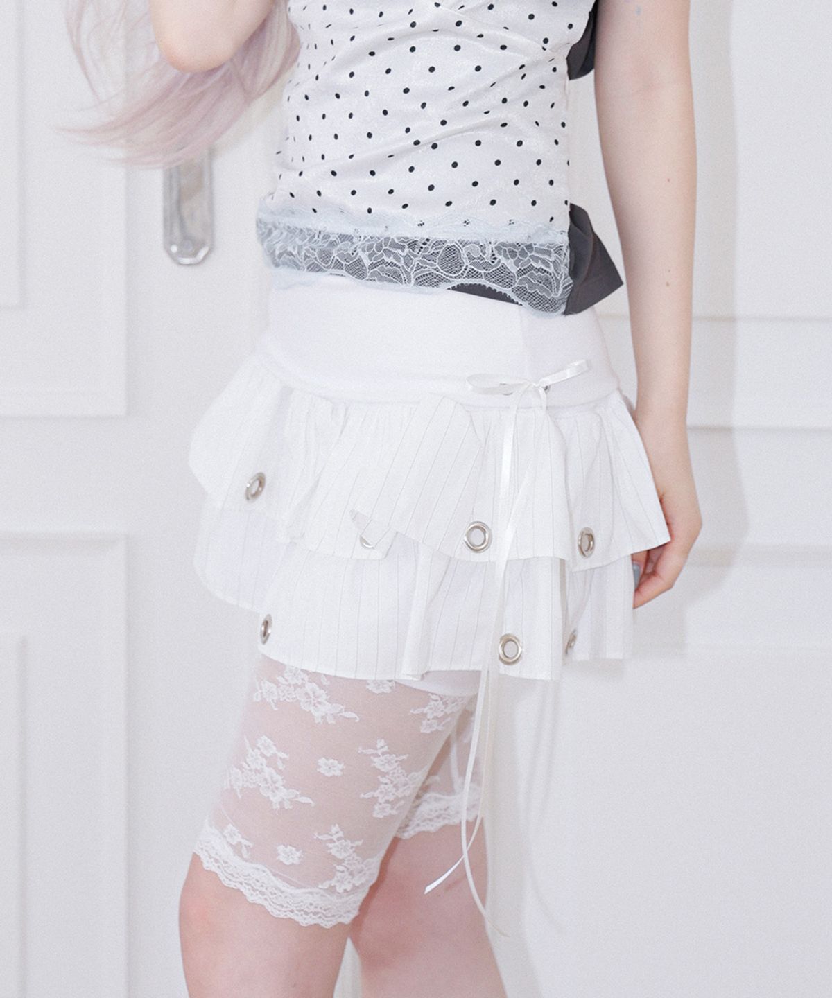 체리퀴리(CHERRYQUIRI) lace half inner pt - white