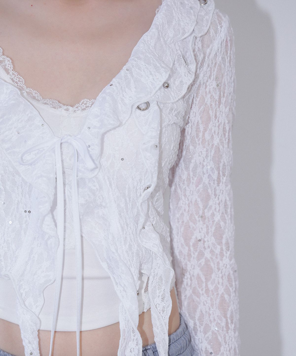 체리퀴리(CHERRYQUIRI) fairy grunge lace cd - white