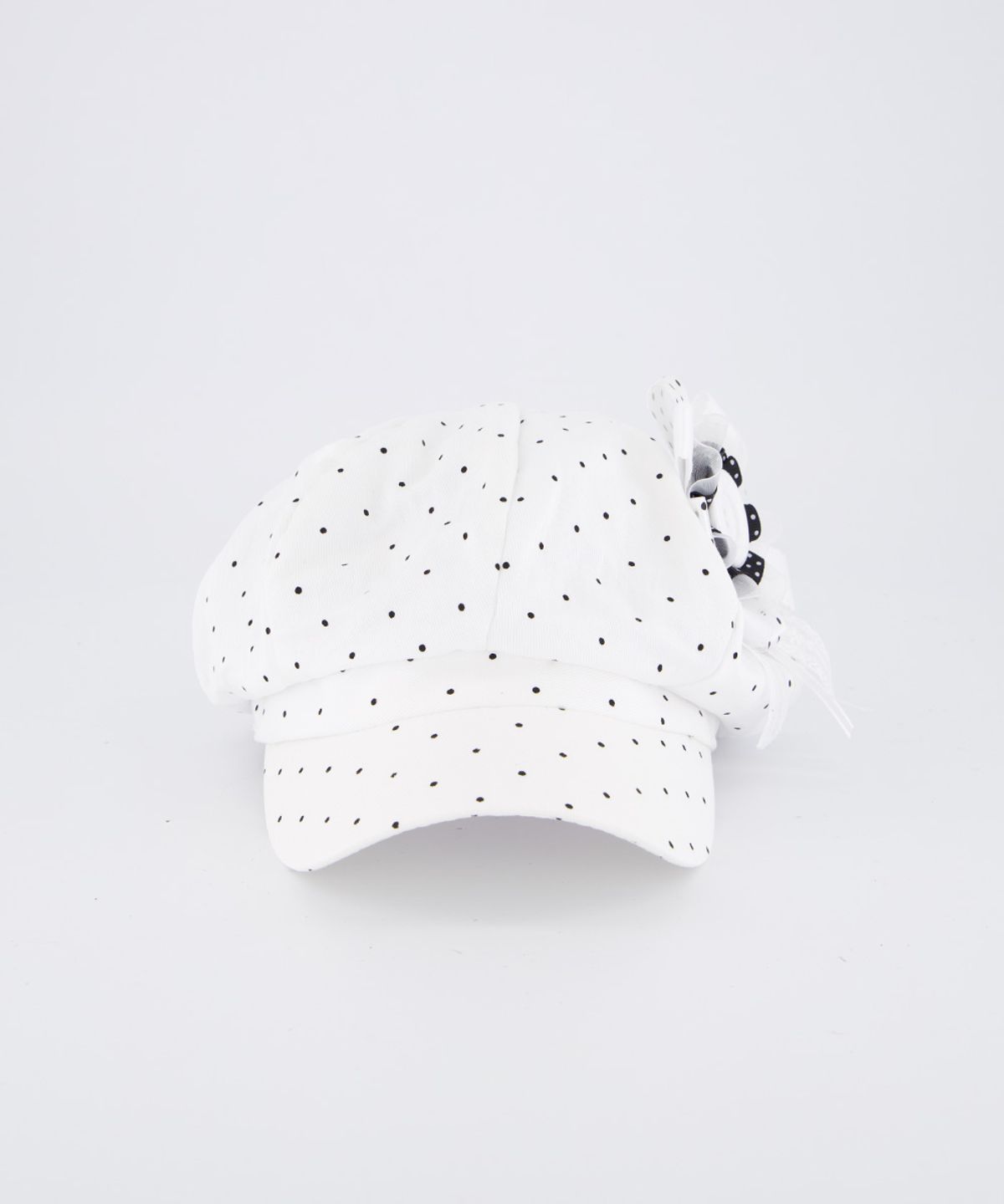 체리퀴리(CHERRYQUIRI) soft punk rosette newsboy cap - white