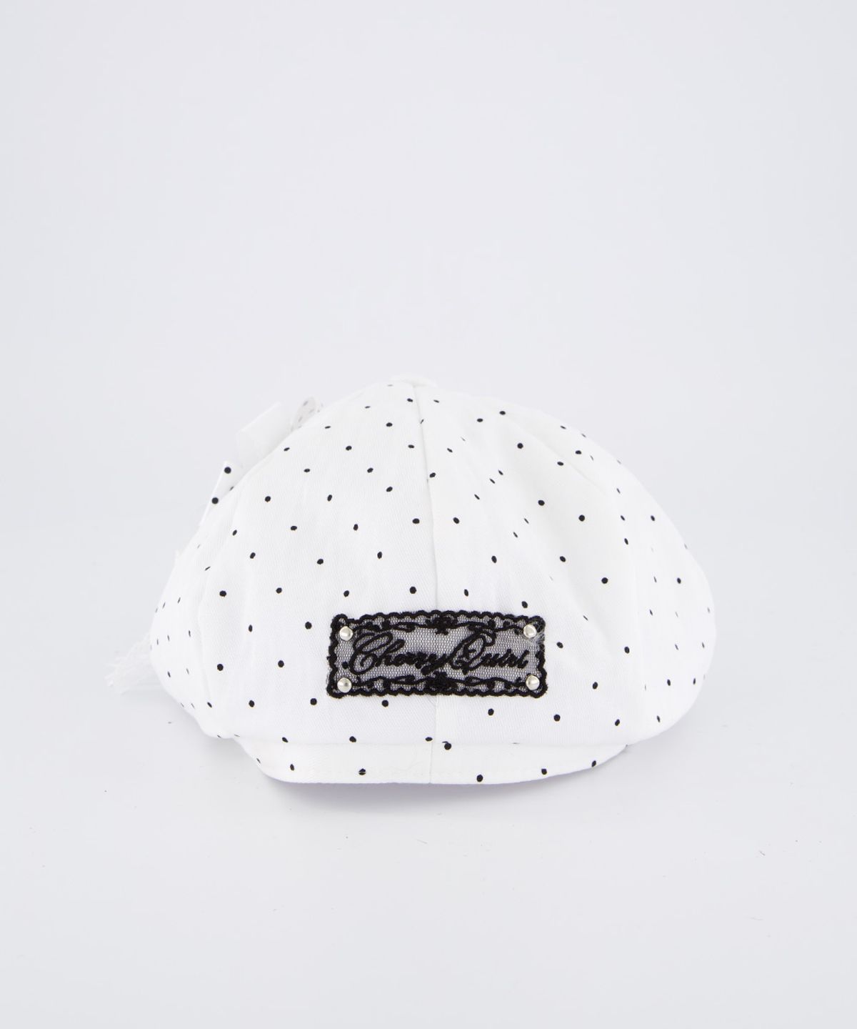 체리퀴리(CHERRYQUIRI) soft punk rosette newsboy cap - white