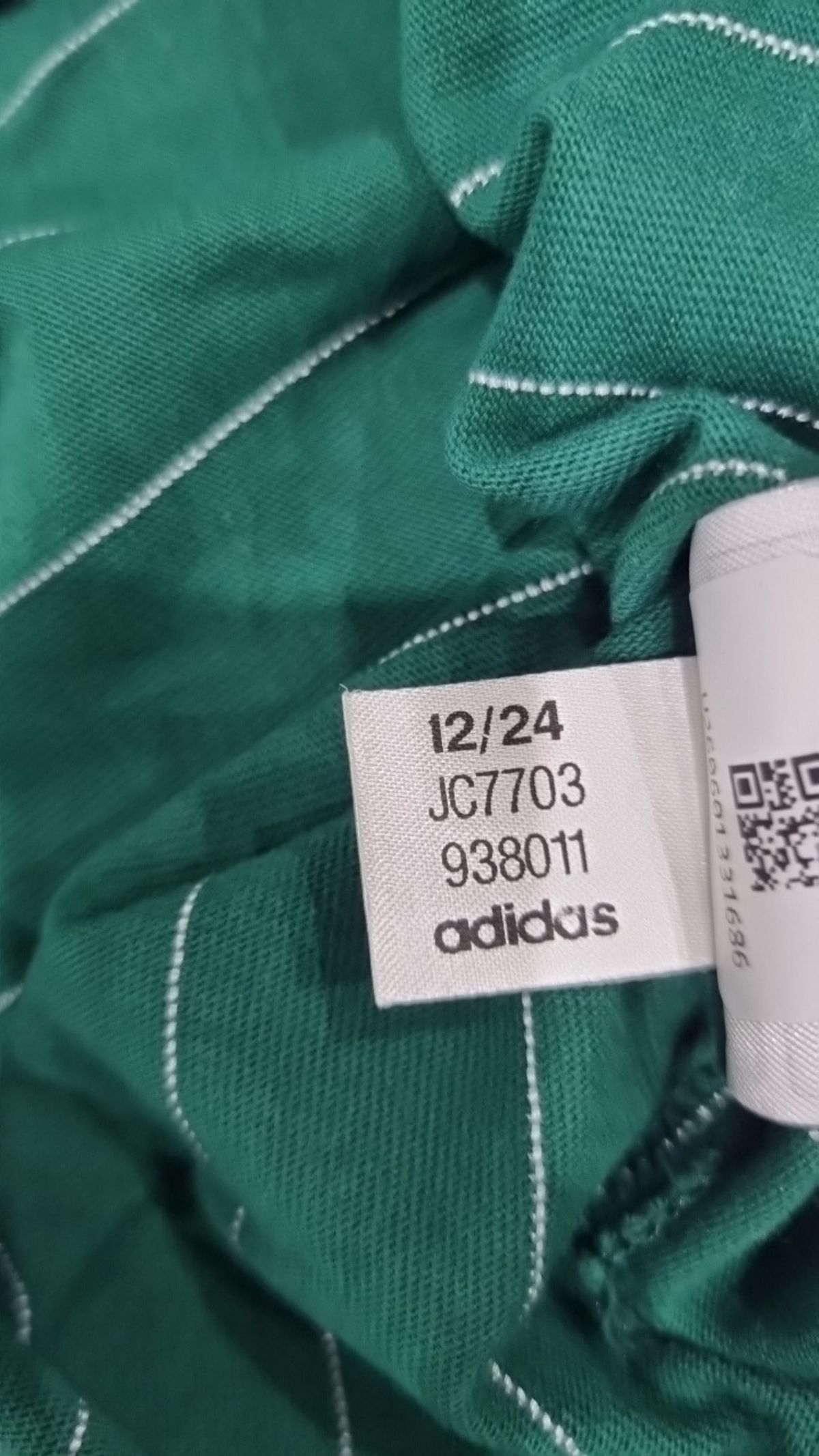 아디다스(ADIDAS) 리니어 캘리 그래픽 티 - 그린:화이트 / JC7703 S