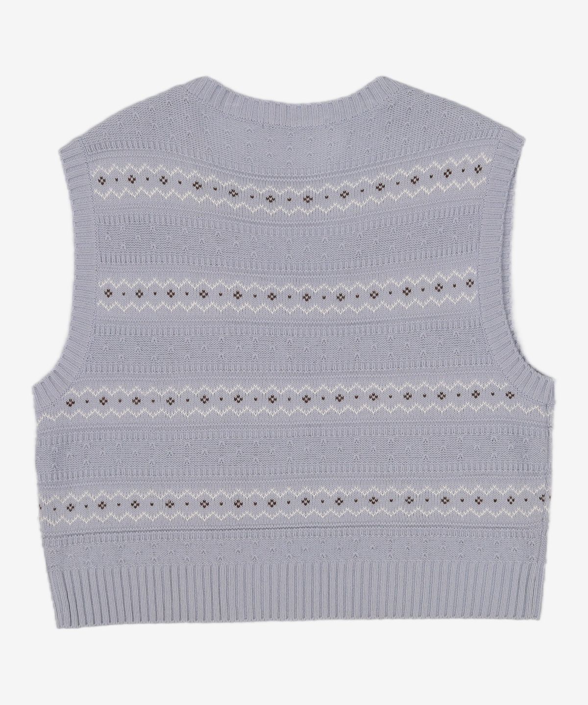 미쏘(MIXXO) 브이넥 패턴 니트조끼 MIWVKC915T M