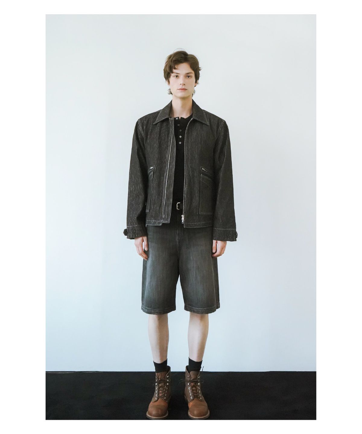 른넷(LEUNNET) 센노히카리 데님 자켓 (Sen no Hikari Denim Jacket) / Black