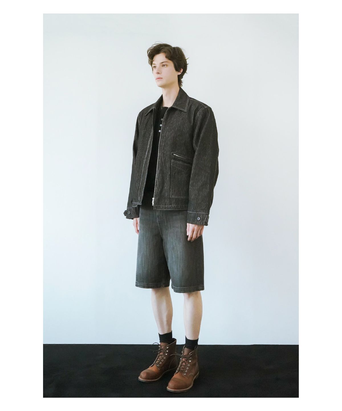 른넷(LEUNNET) 센노히카리 데님 자켓 (Sen no Hikari Denim Jacket) / Black