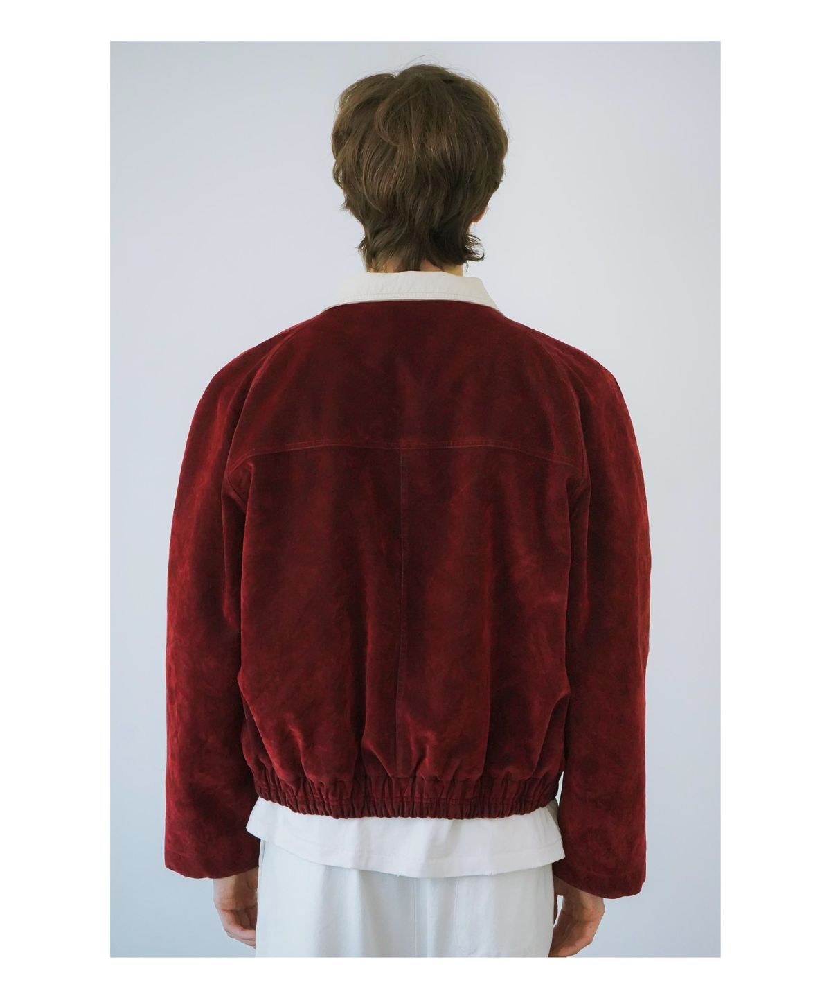 른넷(LEUNNET) 벨벳 뮤트 데님 자켓(Velvet Mute Denim Jacket)/ Wine